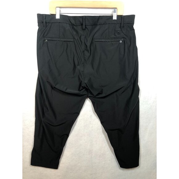 Psycho Bunny Pants Capri Cropped Black Nylon Spandex Blend Pant Men's Size 38 - Picture 2 of 10